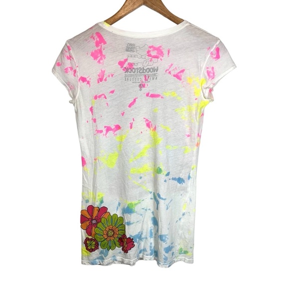 Awake Couture Woodstock Hippie Core Beaded Colorful T shirt Size Slim Large - Picture 5 of 10